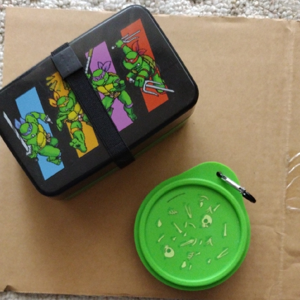 Teenage Mutant Ninja Turtles Bento Box with Green Rick & Morty Collapsible Bowl